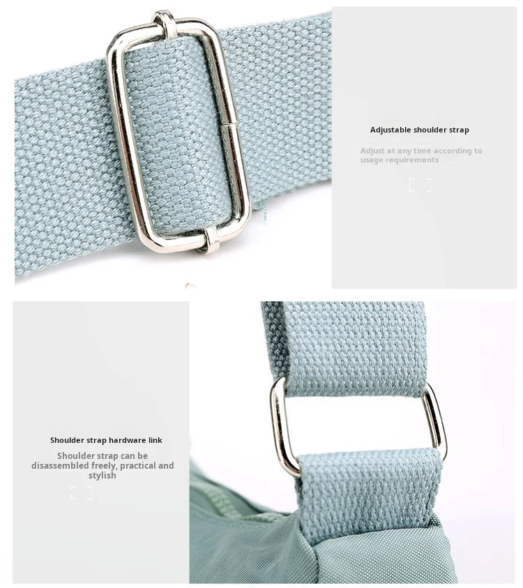 High capacity Shoulder Crossbody Bag for Women Purse Waterproof Nylon Handbag Suitable for mothers, shopping, vacation use