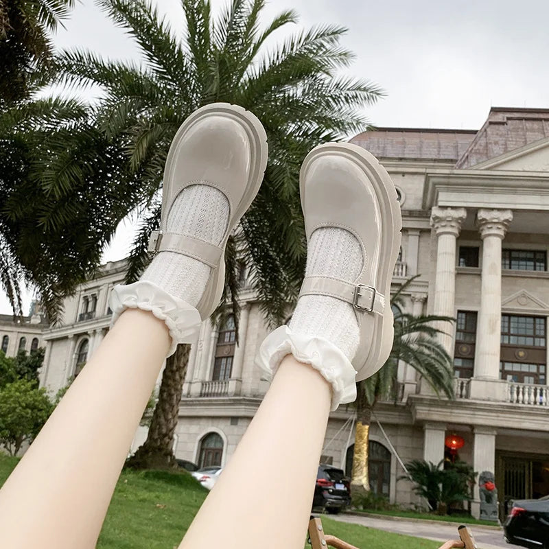 Women's Luxury Beaded Mary Jane Shoes - Elegant Flat Walking Shoes