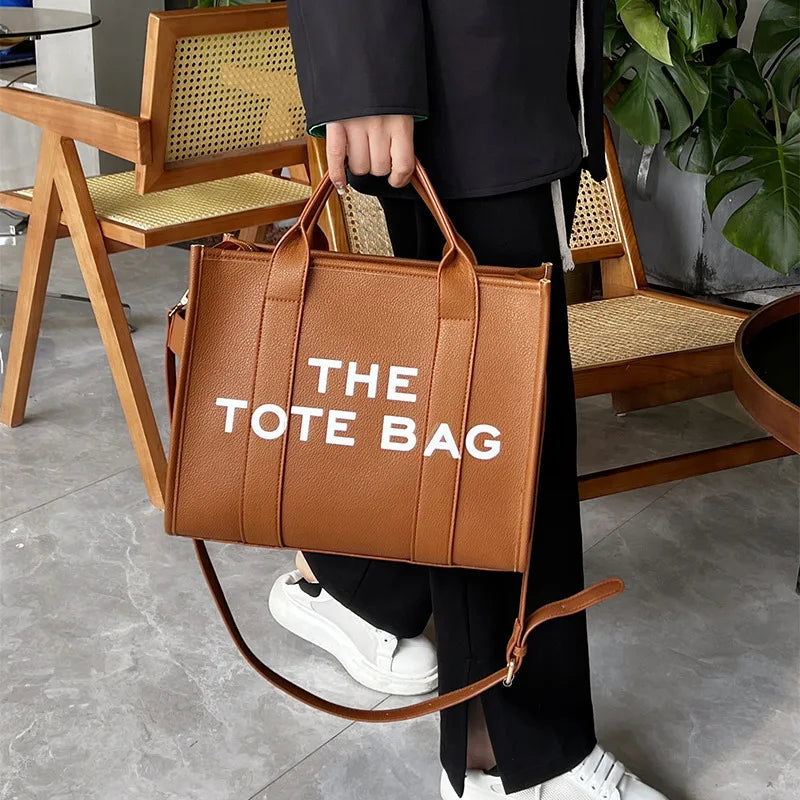 New Solid Color PU leather Women Tote bag Casual and large capacity High Quality handbag For women daily Commuter shoulder bag