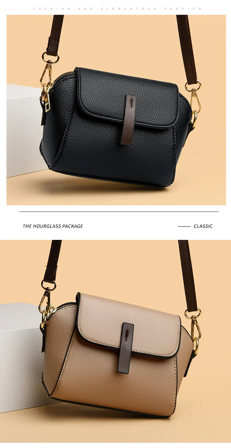Luxury Designer Solid Color Women's Small Handbag Fashion Shoulder Messenger Bag Ladies Pu Leather Shell Crossbody Bag Bolsas