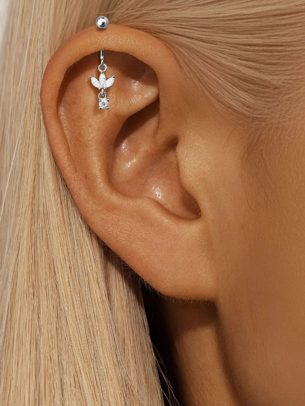 Aide 925 Sterling Silver 1piece Silver Color Thread Labret Upper Stud Earrings Cartilage Tragus Helix Piercing Studs Jewelry