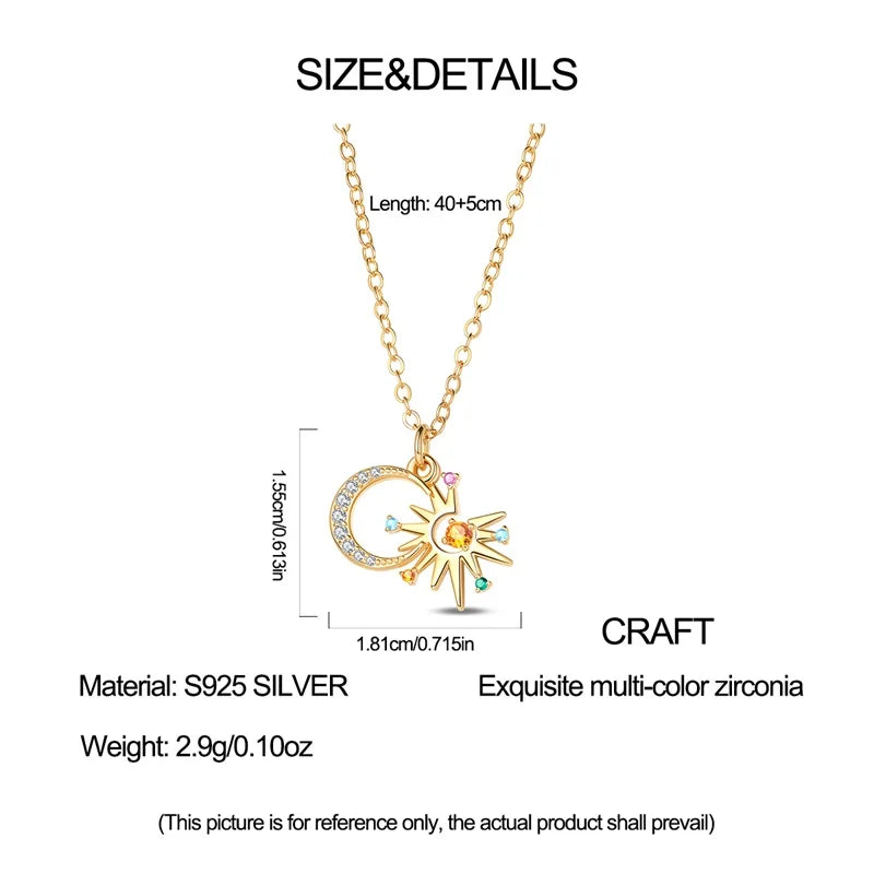 S925 Sterling Silver Minimalist Cross Necklace for Woman Personality Chain Shining Gold Color Party Necklaces for Women Jewelry