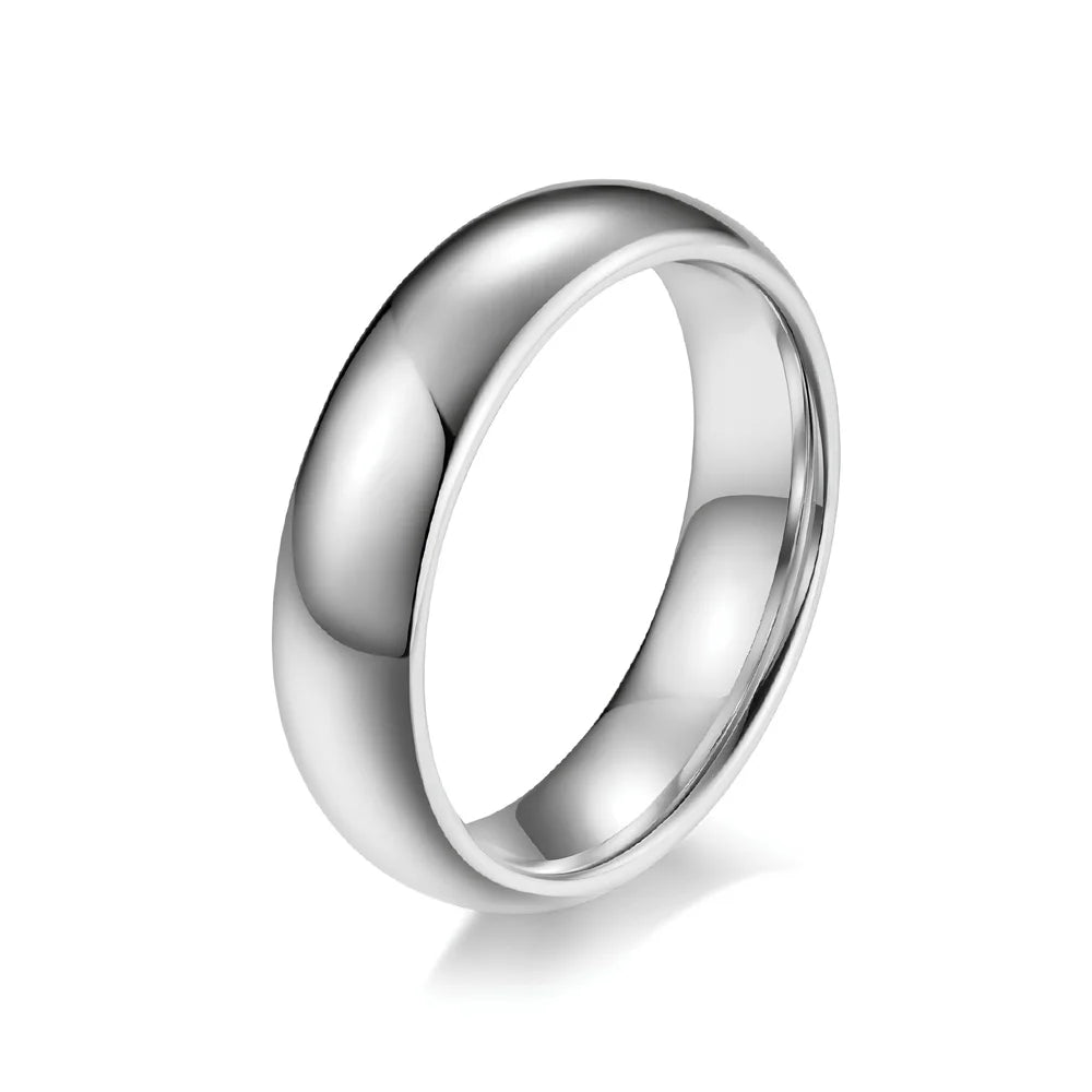 Tungsten Carbide Wedding Rings for Women and Men Classic Comfort Fit Dome Bands Simple Gothic Style Engagement Rings