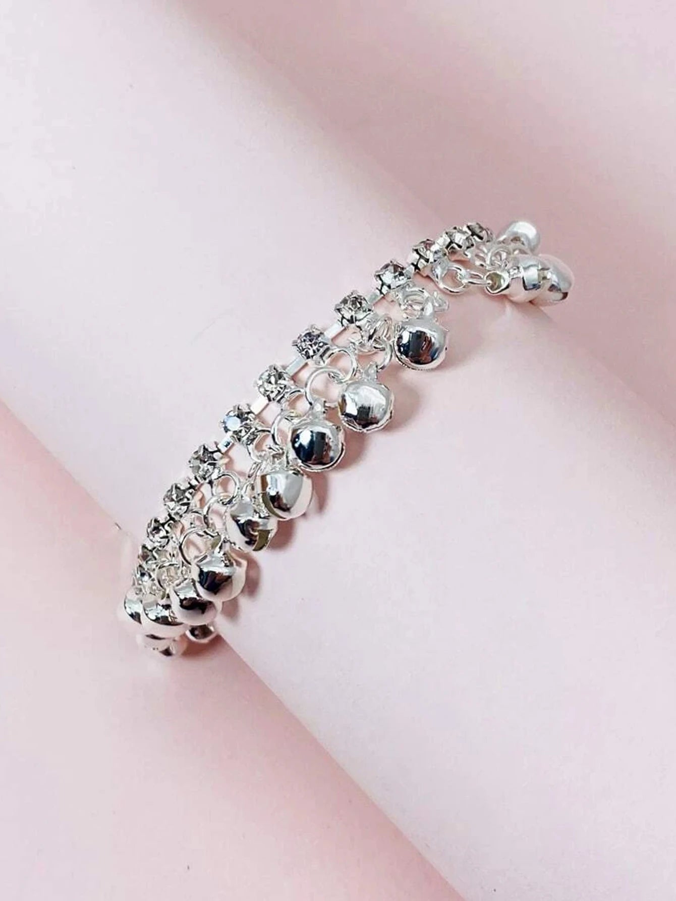 1PC Women's Fashion Trendy Single Row Small Bell Foot Chain Hand Decoration Outdoor Tourism Beach Banquet Party Holiday Gift