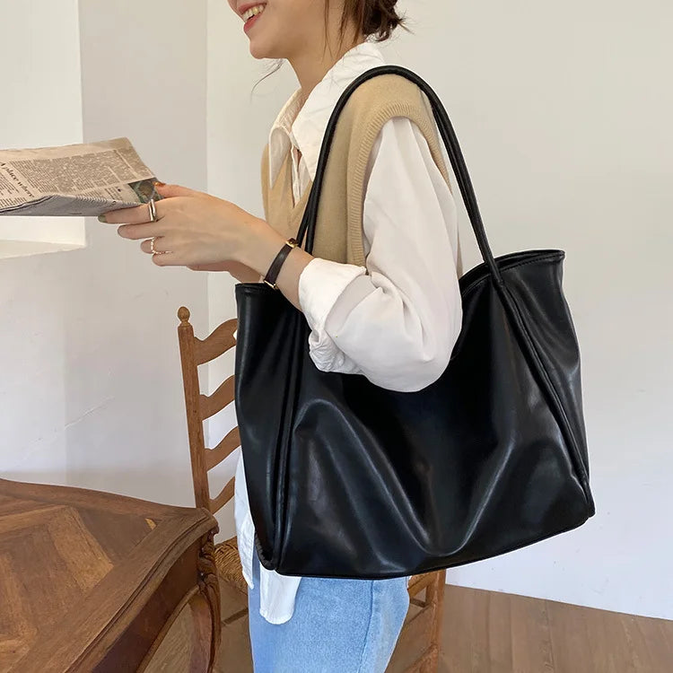 Portable Texture Tote Bag for Women, Shoulder Underarm Bag, Commuting Bag, Large Capacity, Niche Design, Autumn Winter Handbags