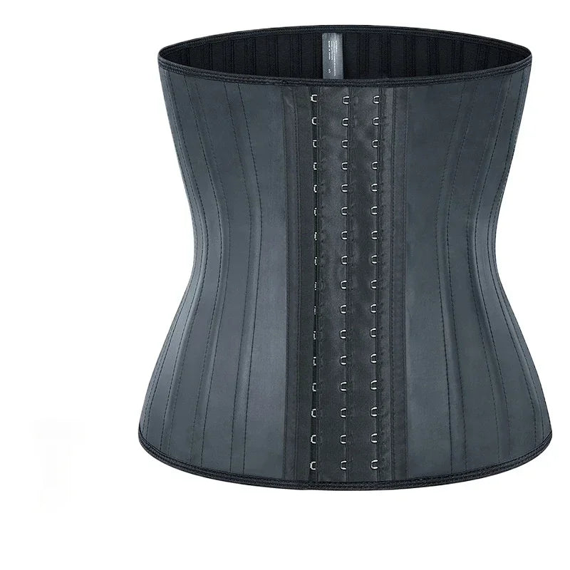 25 Bones Corset Waist Trainer - Latex Body Shapewear Belt