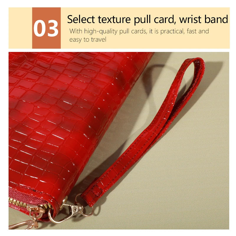 Classic Wallet, Large Capacity Clutch Purse With Zipper, Card Holder With 8 Slots And Multiple Compartments, Elegant Hand Clutch