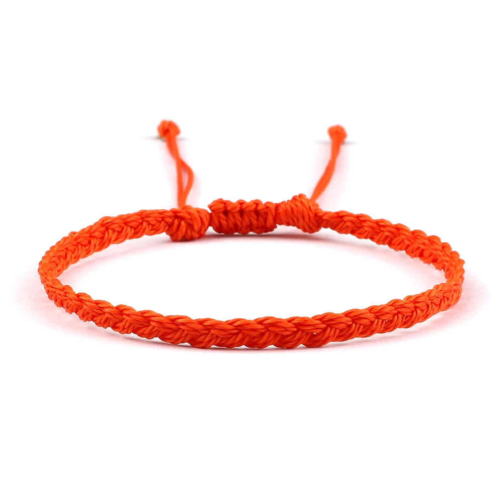 Classic Handmade Braided Bracelets for Women Men Pure Color Waxed Thread Braid Wristband Charm Bracelet Adjustable Jewelry Gifts