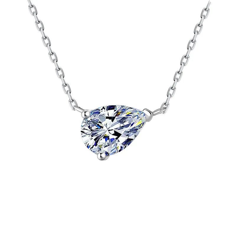 1/3carat Waterdrop Solitaire Moissanite Pendant Necklace 925 Sterling Silver Gra Certified Pear Cut Lab Diamond Neckchain Woman