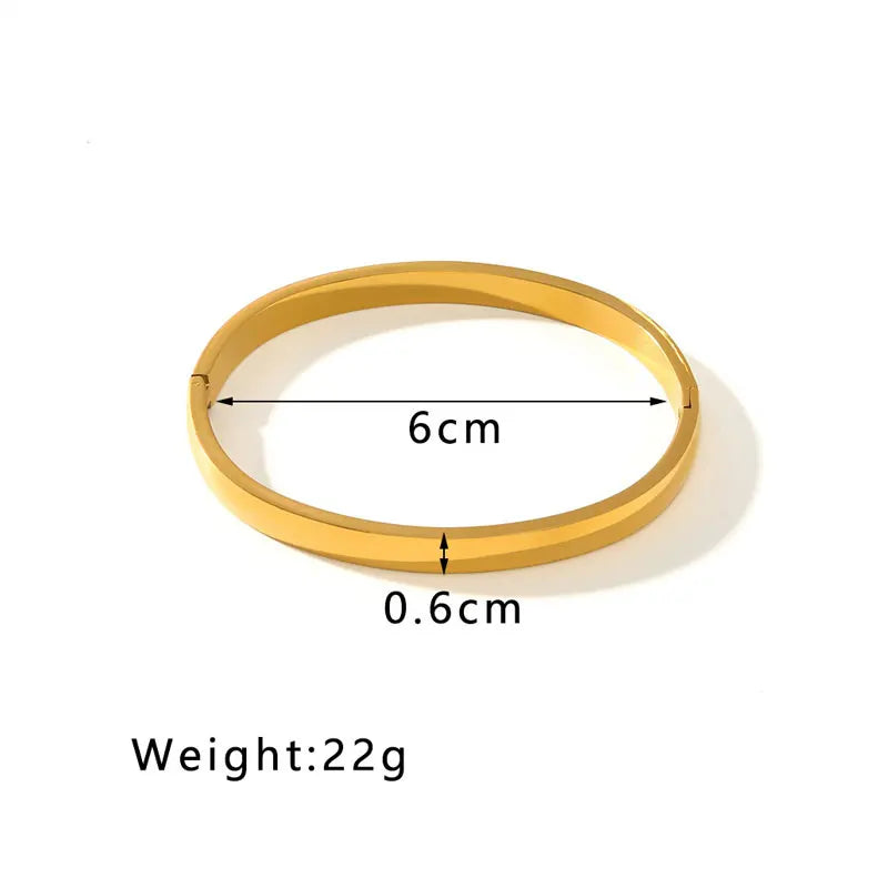 Fashion Design Gold Color Zircon And Cross Nut Nail Bangle Gold & Stainless Steel For Woman Bracelet buckle Classic jewelry