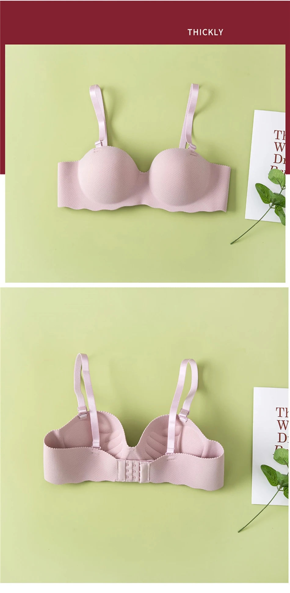 Girls Seamless Bra - Comfort Breathable Removable Strap