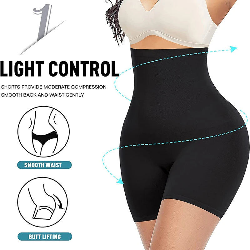 High Waisted Body Shaper Shorts - Tummy Control Butt Lifter