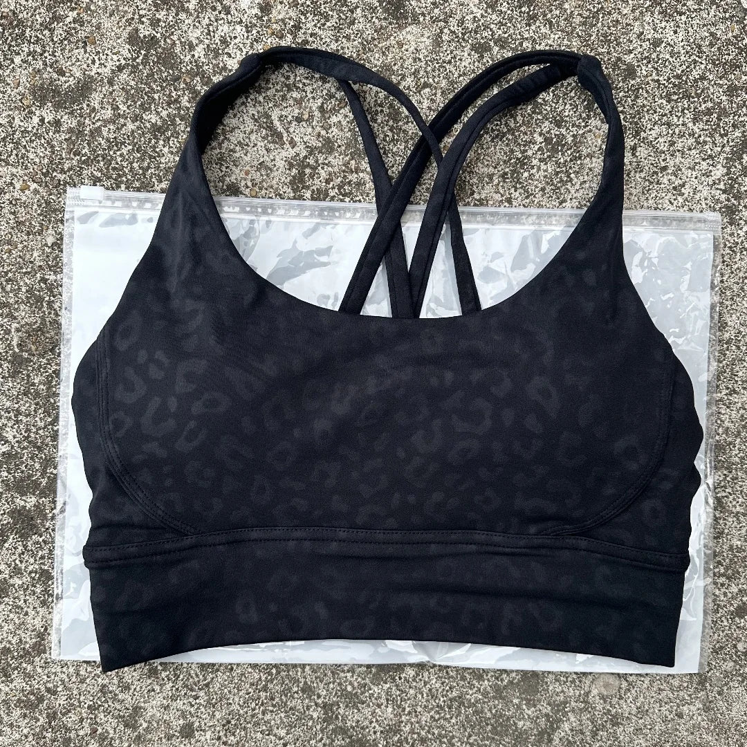 Solid Color Cross Fitness Bra - High Strength Yoga Sport Top