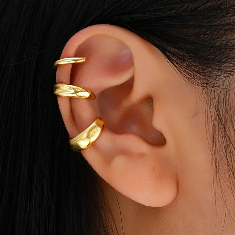 Fashion Female Gold Plated Piercless Ear Clip Earring 2025 New Fashion Jewelry Accessories Earcuff Earrings For Women Gifts