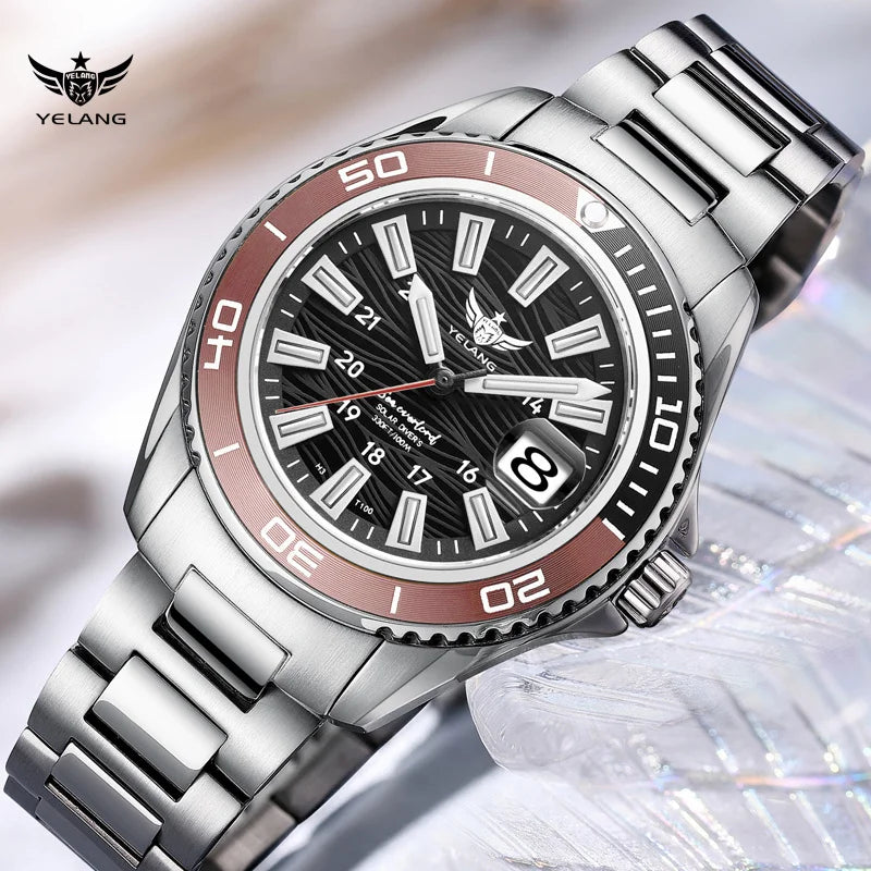 Yelang V1214 Solar Watch - Japan Eco-Drive Sapphire 100M Waterproof