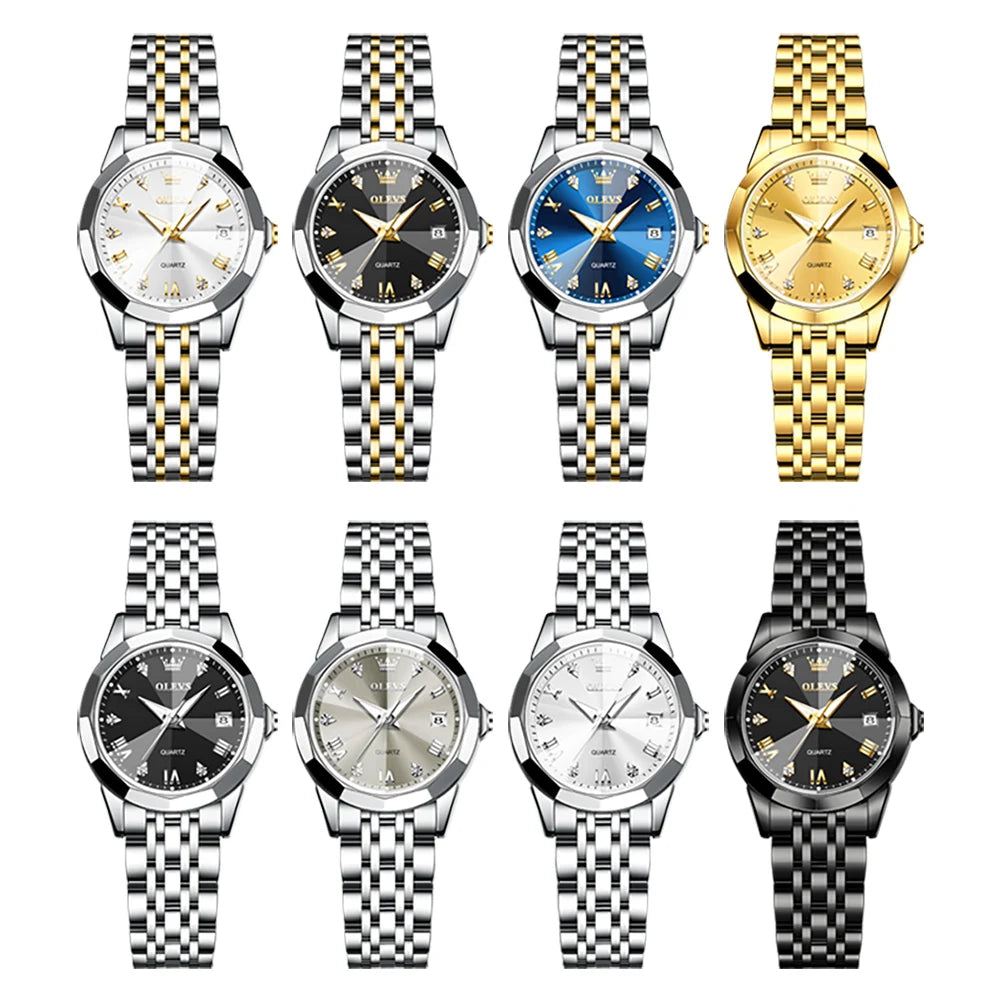 OLEVS Elegant Fashion Women's Watch - Luxury Waterproof Luminous Date