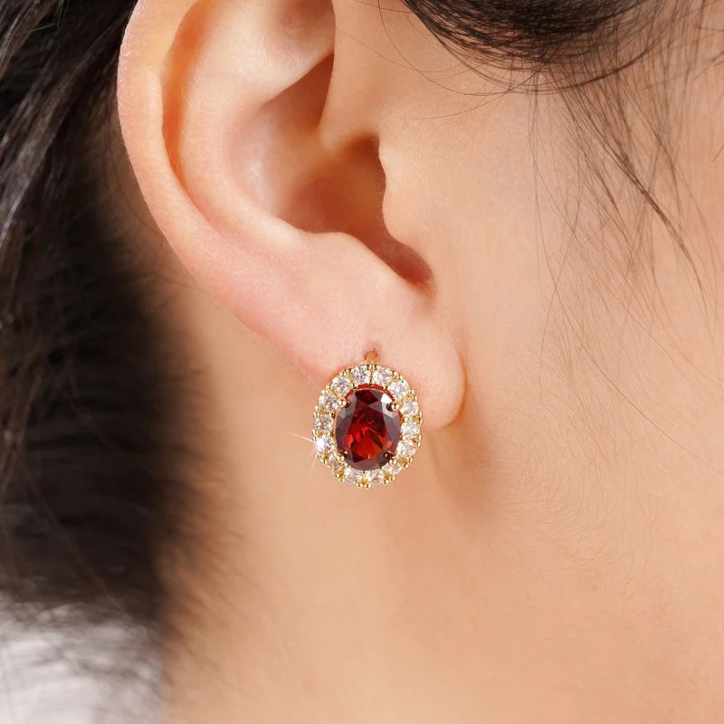 CAOSHI Multiple Colors Cubic Zirconia Hoop Earrings for Women Fashionable Gold Color/Silver Color Wedding Jewelry Accessories