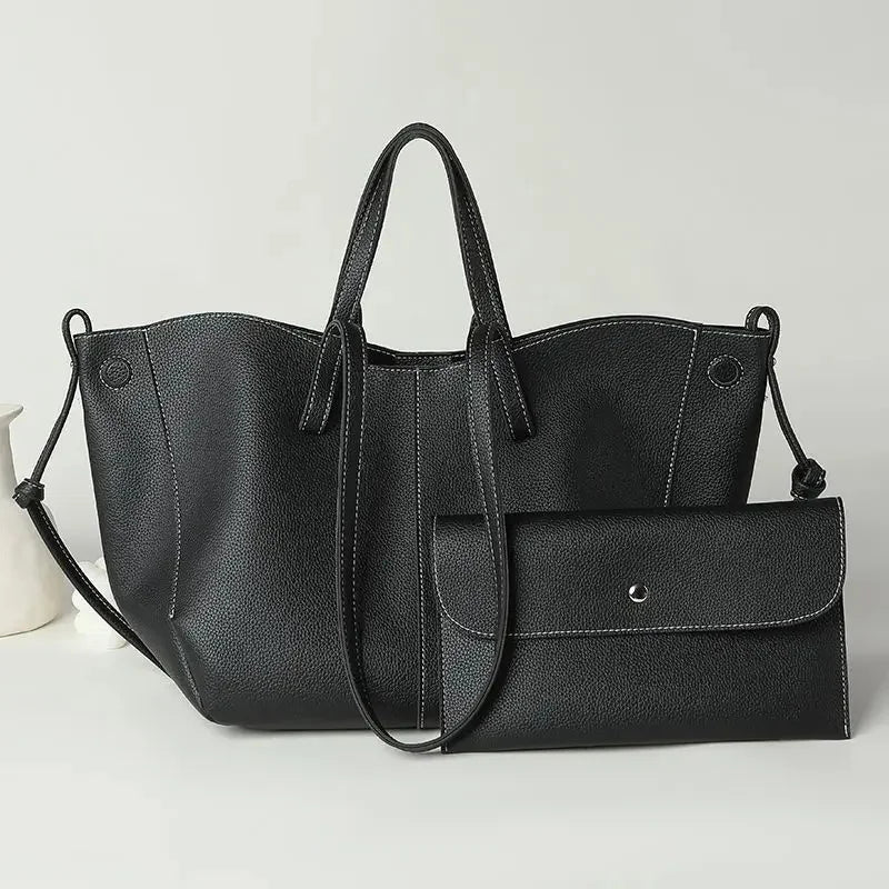 Fashionable Large Capacity Tote Bag Handbag Women's Single Shoulder Bag Brown New Arrival 2025 from France High Aesthetic Value