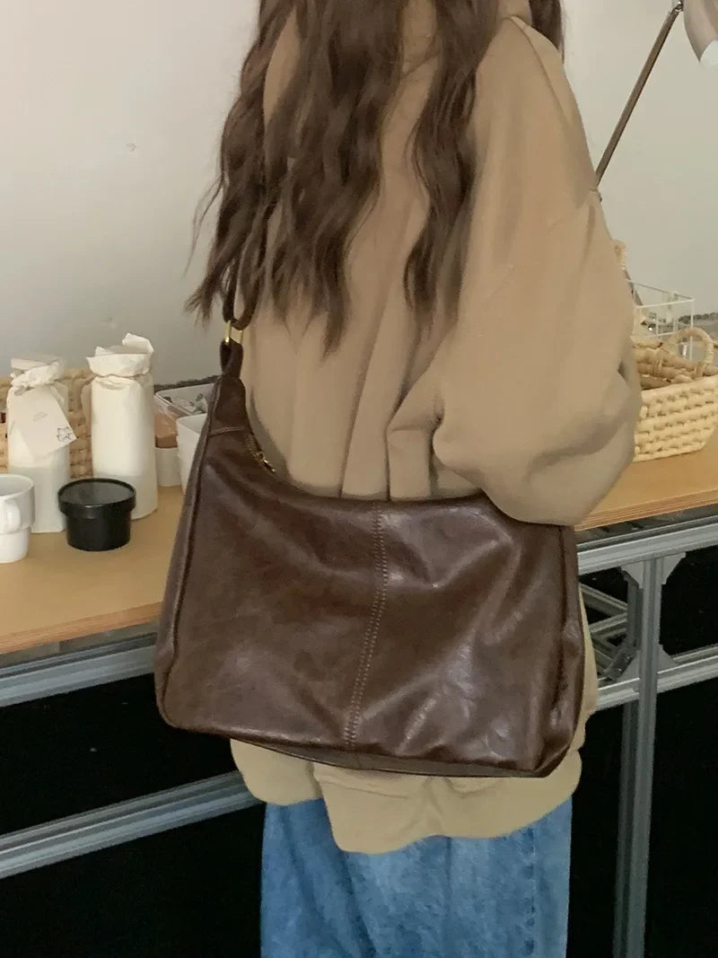 Cowhide Women Handbag Luxury Shoulder Bag Ladies Leather Tote Fashion Female Messenger High Quality Designer Purse Elegant