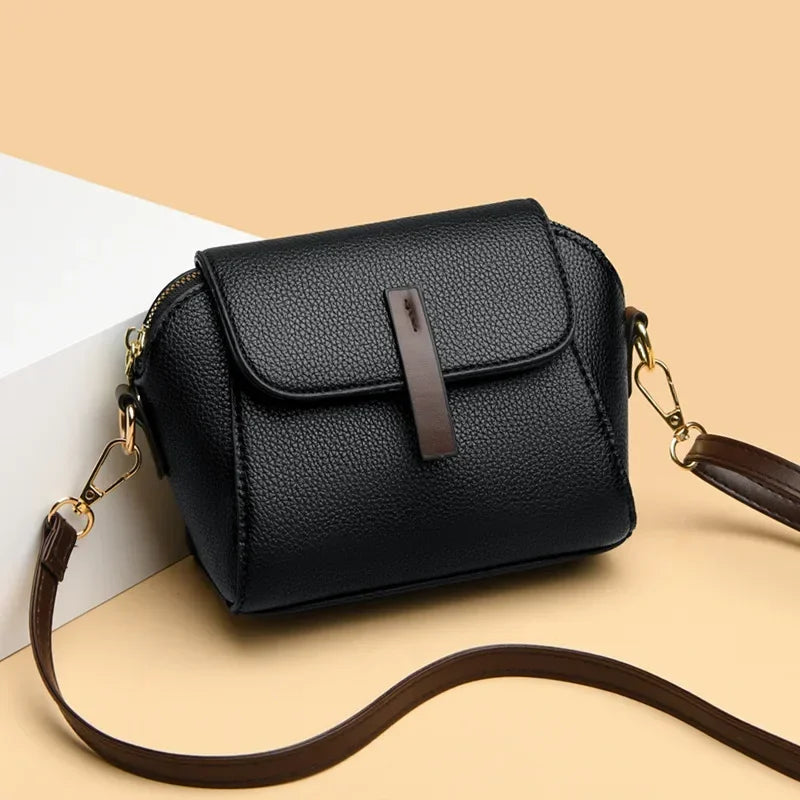 Luxury Designer Solid Color Women's Small Handbag Fashion Shoulder Messenger Bag Ladies Pu Leather Shell Crossbody Bag Bolsas