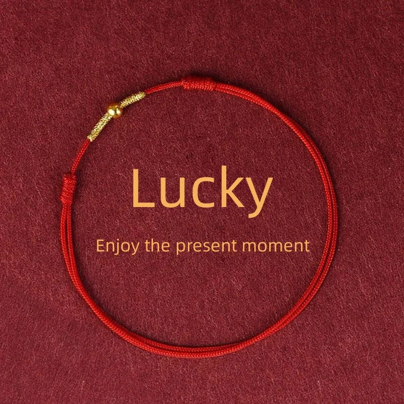 Lucky Red Thread Bracelet Men Women Tibetan Buddhist Lotus Infinity Cinnabar Beads Handmade Braided Rope Bracelets Party Jewelry