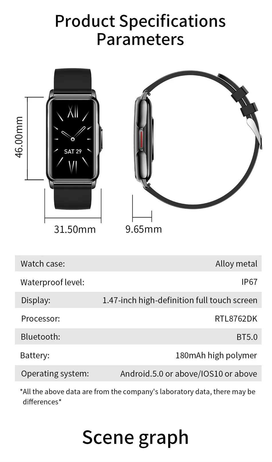 2024 New Sports Smart Watch Men Women 1.47-inch Full Touch GPS Fitness Tracker IP67 Waterproof Smartwatch For Android IOS Phone