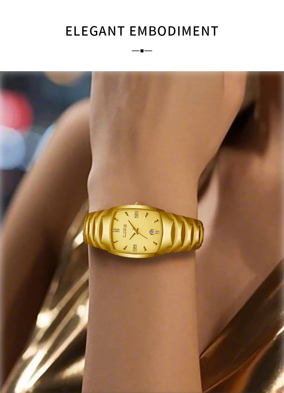 LIGE Fashion Luxury Ceramic Watch - Simple Elegant Calendar Women