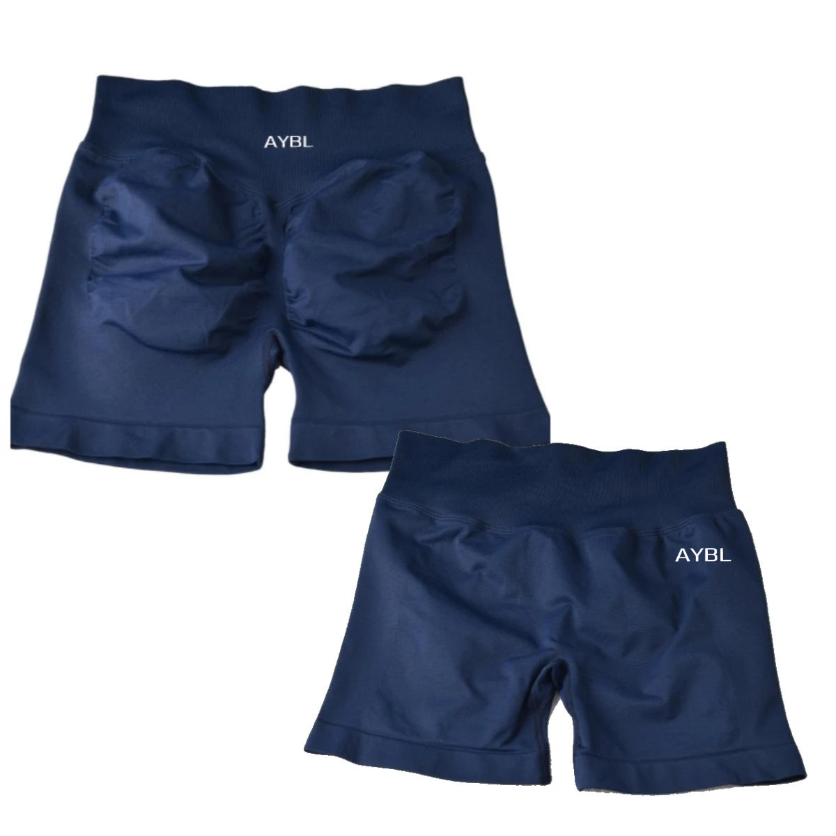 AYBL Yoga Shorts CrossFit Training Yoga Cycling Gym Workout Hot Girl's Low Ribbed Band Scrunch Butt Seamless Breathable Shorts