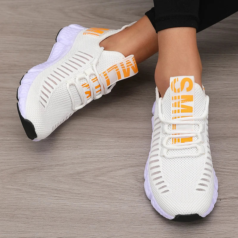 Women's Platform Sports Shoes - Breathable Hiking Walking Sneakers
