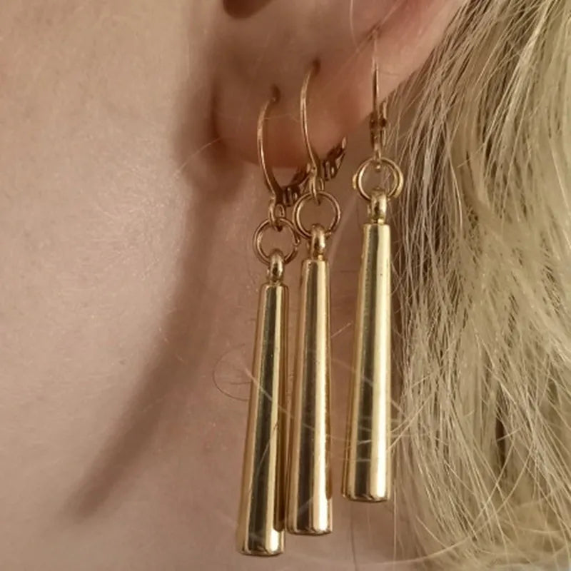 3Pcs/Set Roronoa Zoro Earrings Ear Clips Gold Color Small Geometric Non-Pierced Jewelry Hip Hop Wholesale Pendant Earrings
