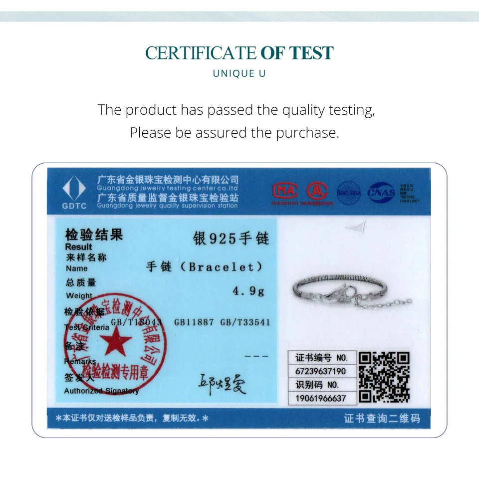 WOSTU Real 925 Sterling Silver Basic Snake Bangle Bracelet Butterfly Flower Closure Buckle For DIY Charms Bead Jewelry Make Gift