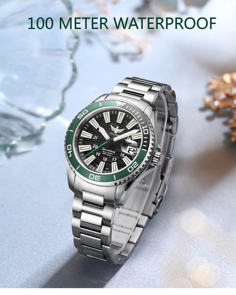Yelang V1214 Solar Watch - Japan Eco-Drive Sapphire 100M Waterproof