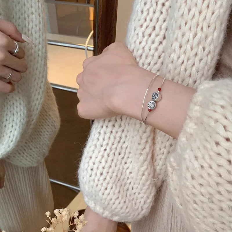 VENTFILLE 925 Sterling Silver Double Layer Pearl Bracelet for Women Girl Design Bead Korean Jewelry Dropshipping