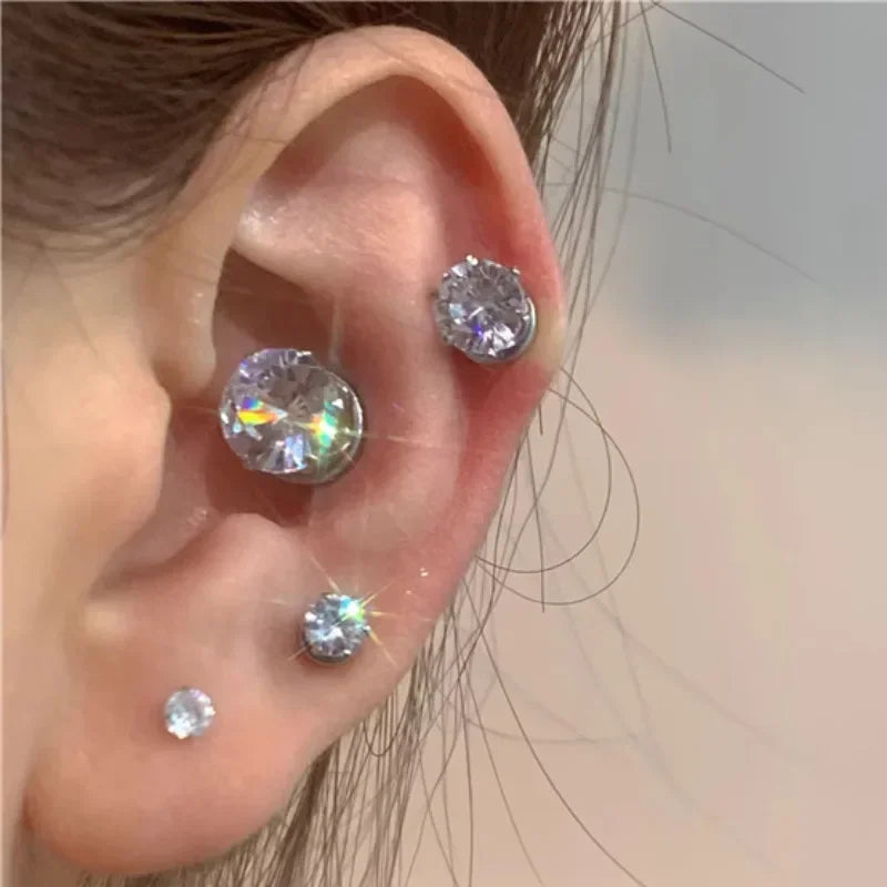 1-3pcs Magnetic Ear Clips Stud Earrings Non Piercing Strong Magnet Fake Piercing Women Men Jewelry Clip Earrings for Kids Girls