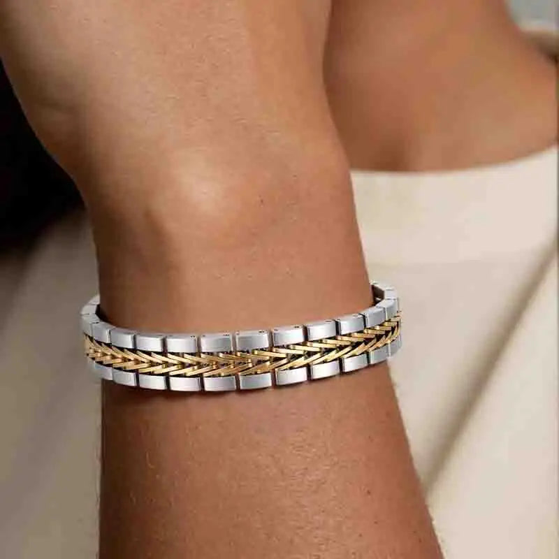 ROXI  | 2025 Stainless Steel Cuban Bracelet for Men Luxury Charm Party Jewelry Gold Plated Original Design Dropshipping