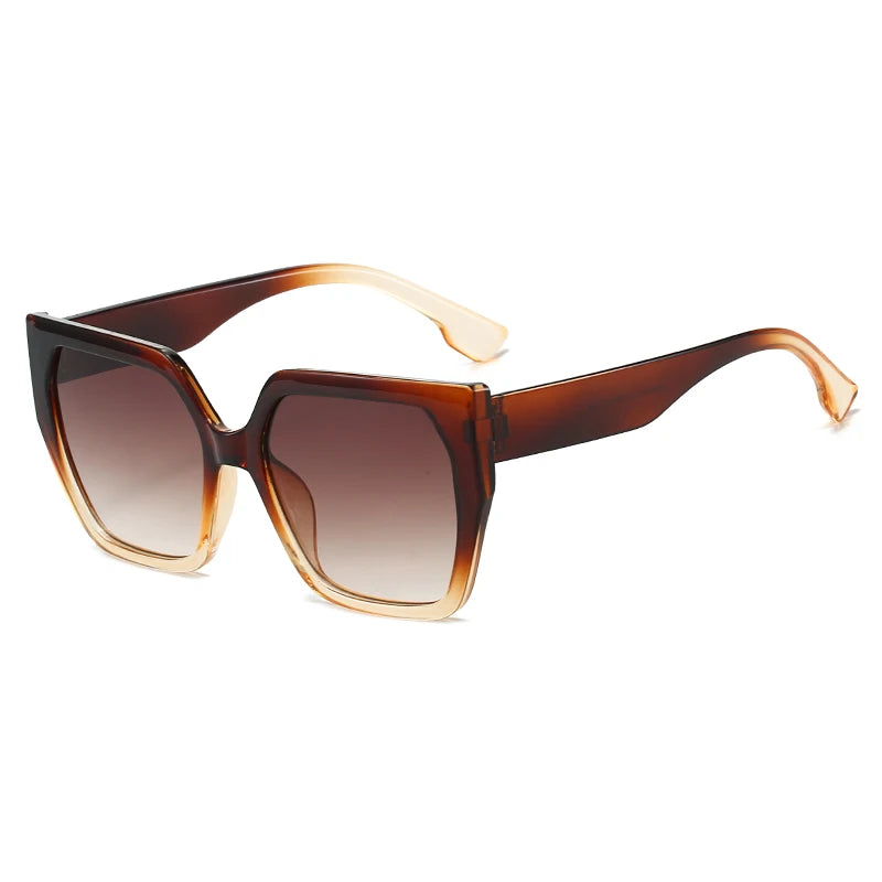Vintage Square Fishing Sunglasses - Retro Unisex UV400 Black Eyewear