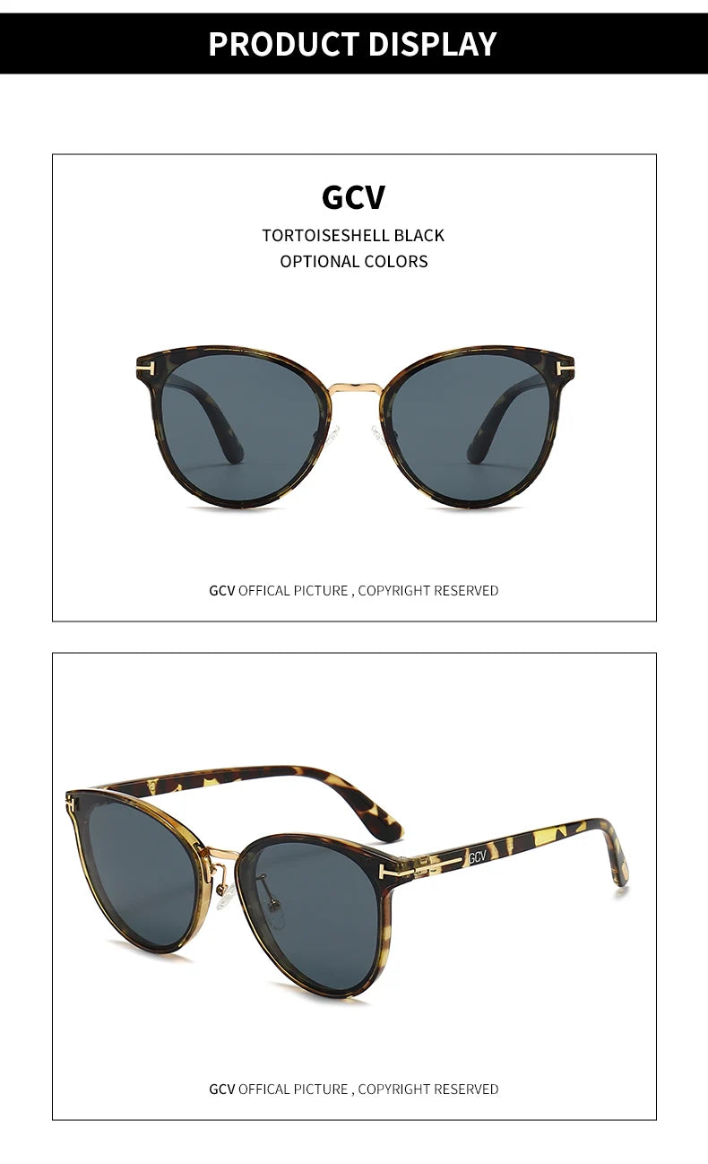 2025 GCV Polarized Cat Eye Sunglasses - Luxury Ultralight Tourism Party