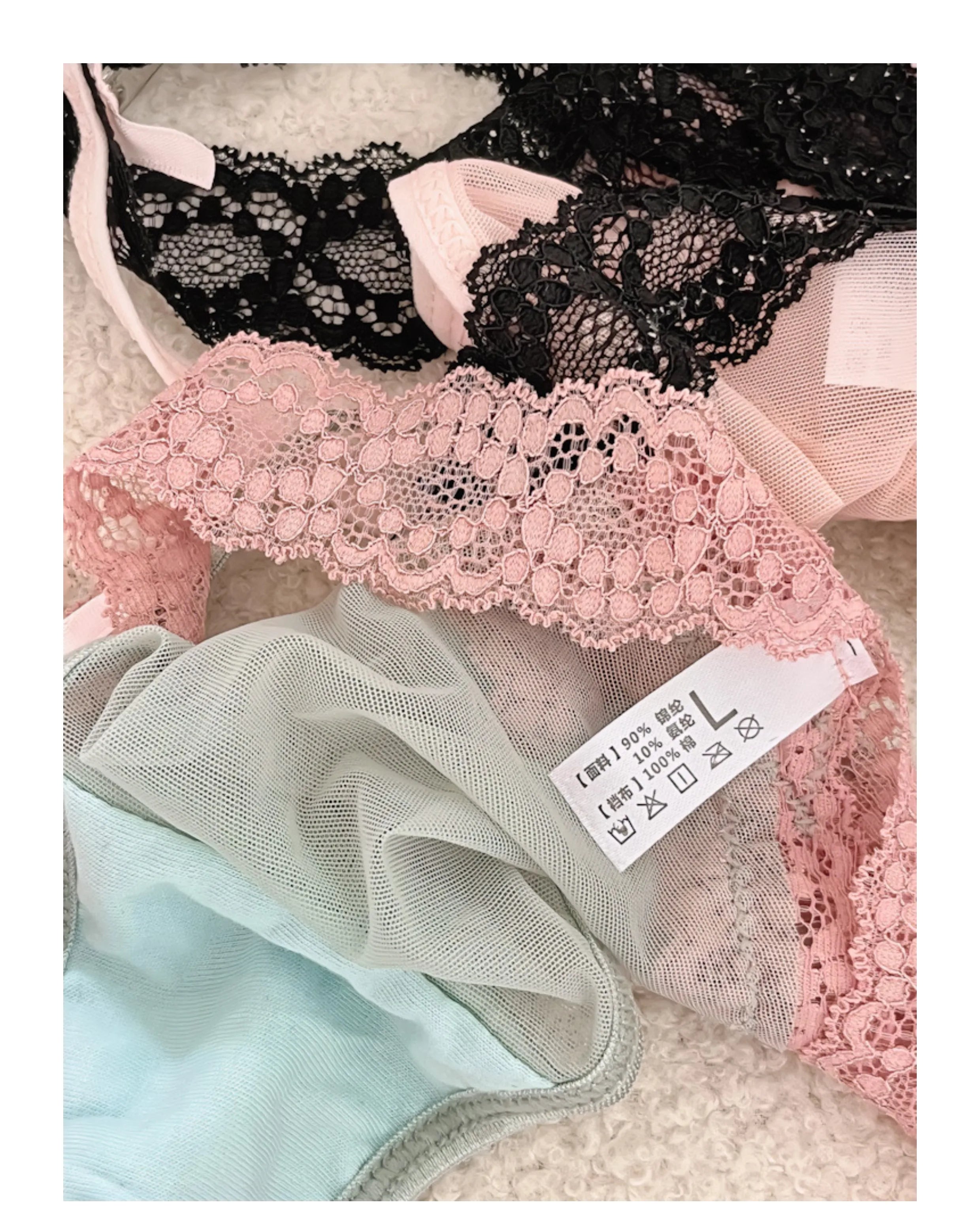 Cross Belt Lace Transparent Sexy Women's Underpants Low Waist Mesh Hollowed Bow Panties Cotton Crotch Breathable Briefs Lingerie