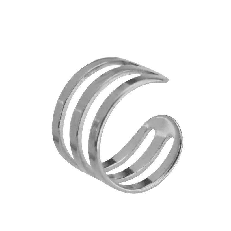 Korean Men's Ear Cuff Fashion Titanium Steel Clip Earrings For Men Single Ear Clips Without Pierced Ears Stainless Steel Jewelry
