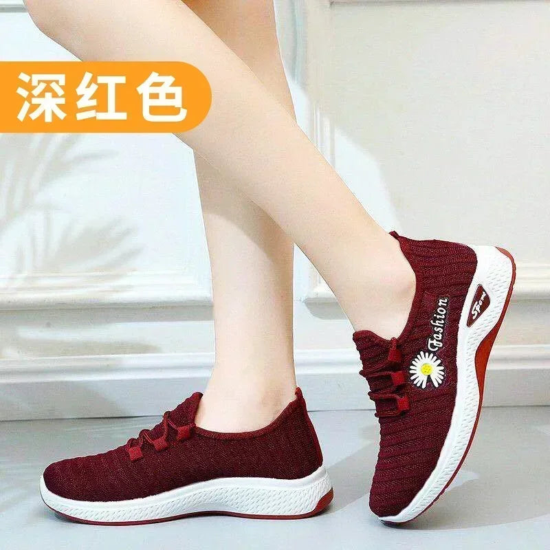 Women's Light Running Sneakers - Breathable Net Casual Shoes