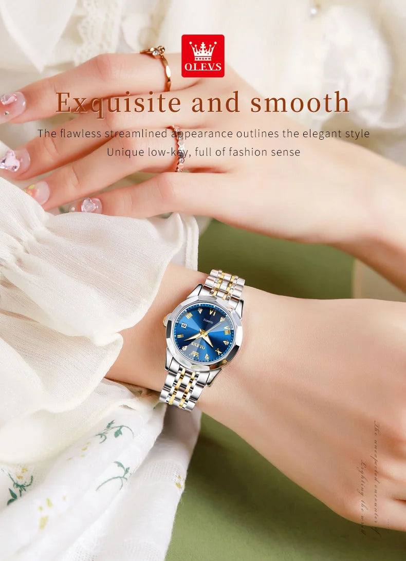 OLEVS Elegant Fashion Women's Watch - Luxury Waterproof Luminous Date
