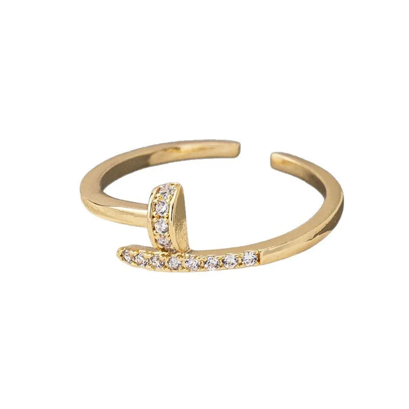 European and American open nail children's niche high-end ring personality cold wind rings