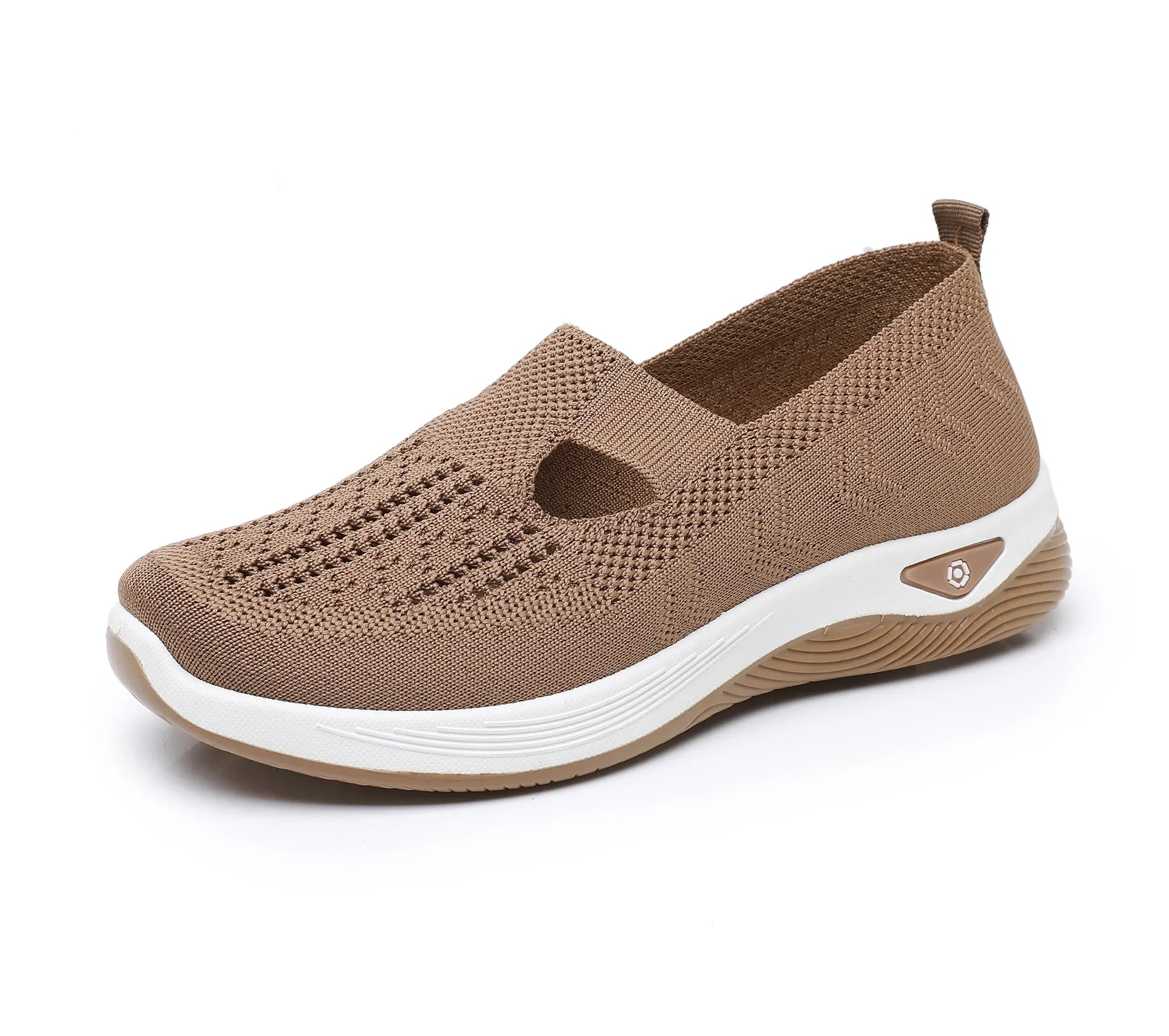 Comfortable Summer Shoes for Elderly Women Breathable Anti Slip Soft Sole Casual Walking Shoes Middle Aged Ladies Flat Sandals