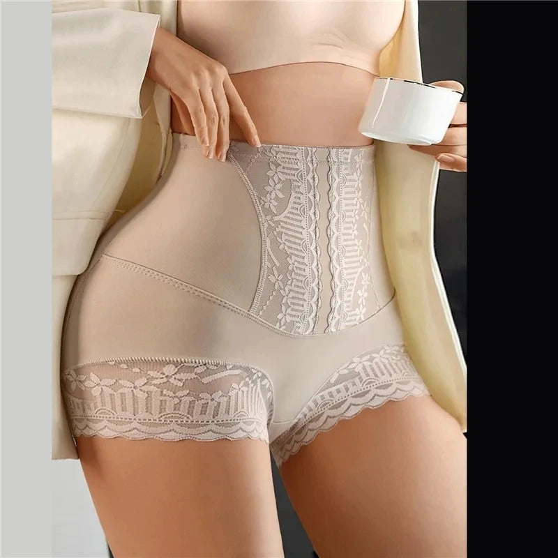 High Waist Control Panties - Seamless Lace Postpartum Shapewear