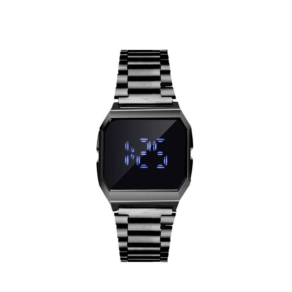 Luxury Gold Silver Sports Military Watches Men Women LED Digital Wristwatches Retro F91W Steel Band Electronic Watch Wrist Clock
