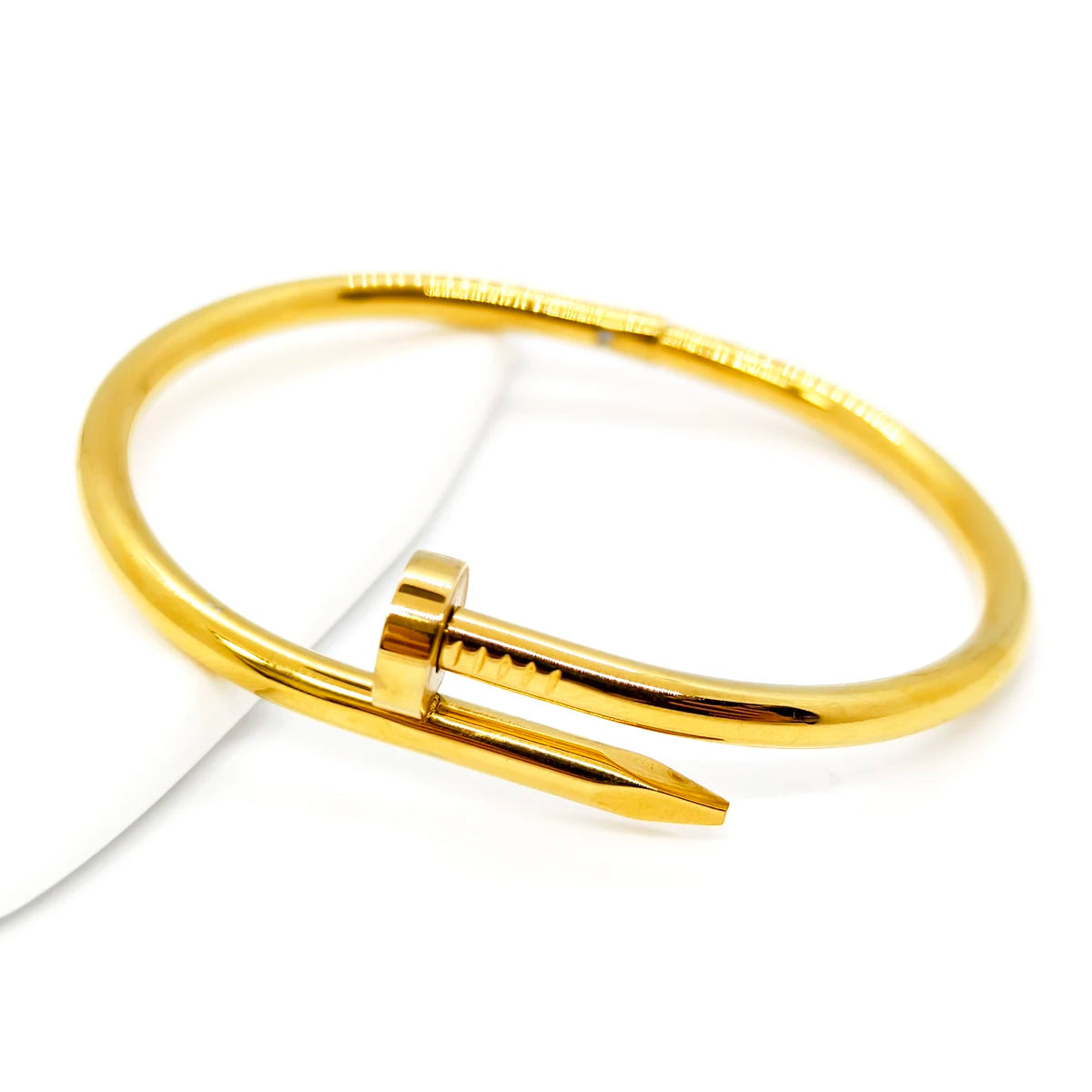 Hip hop style personality fashion interesting design curved nail stainless steel bracelet men's women's jewelry