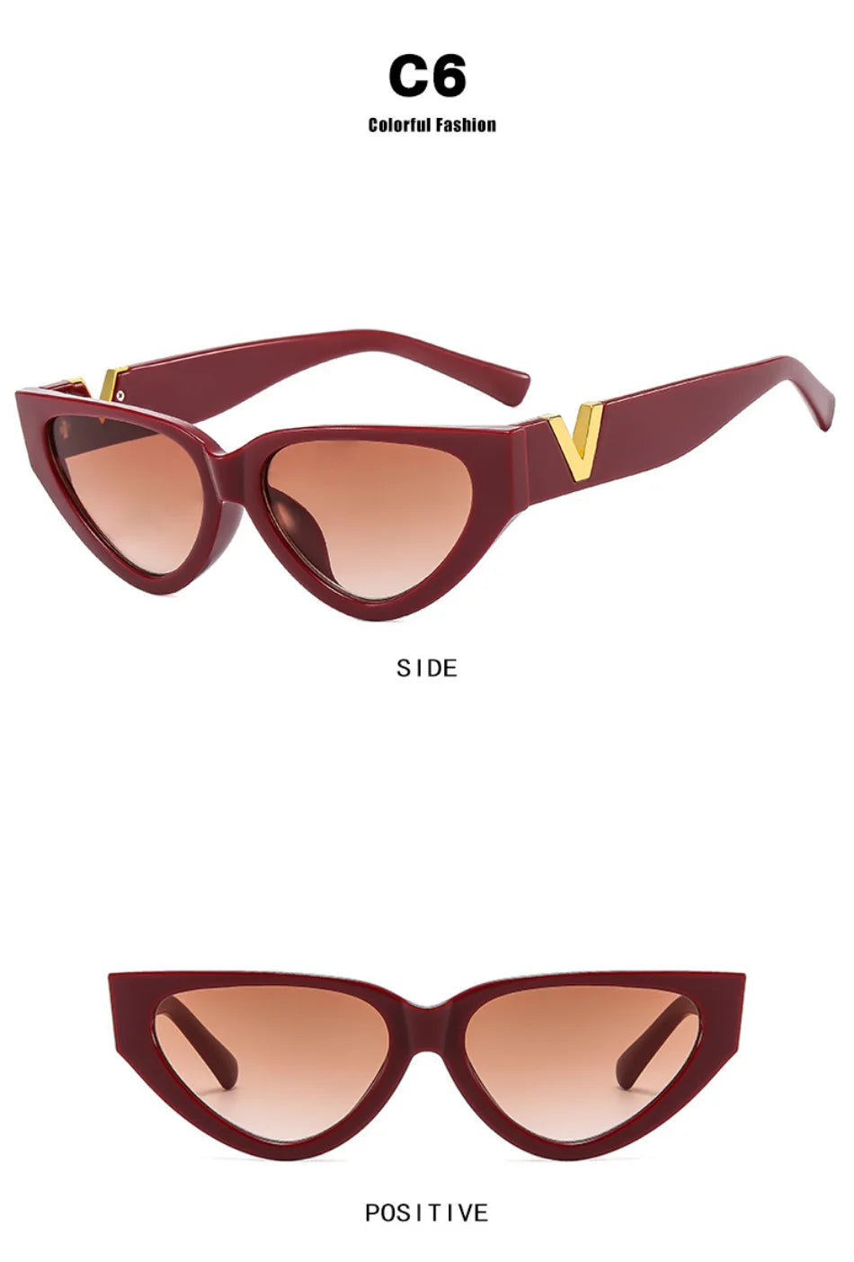 Luxury Vintage Cat Eye Sunglasses - Designer Fashion UV400 Women