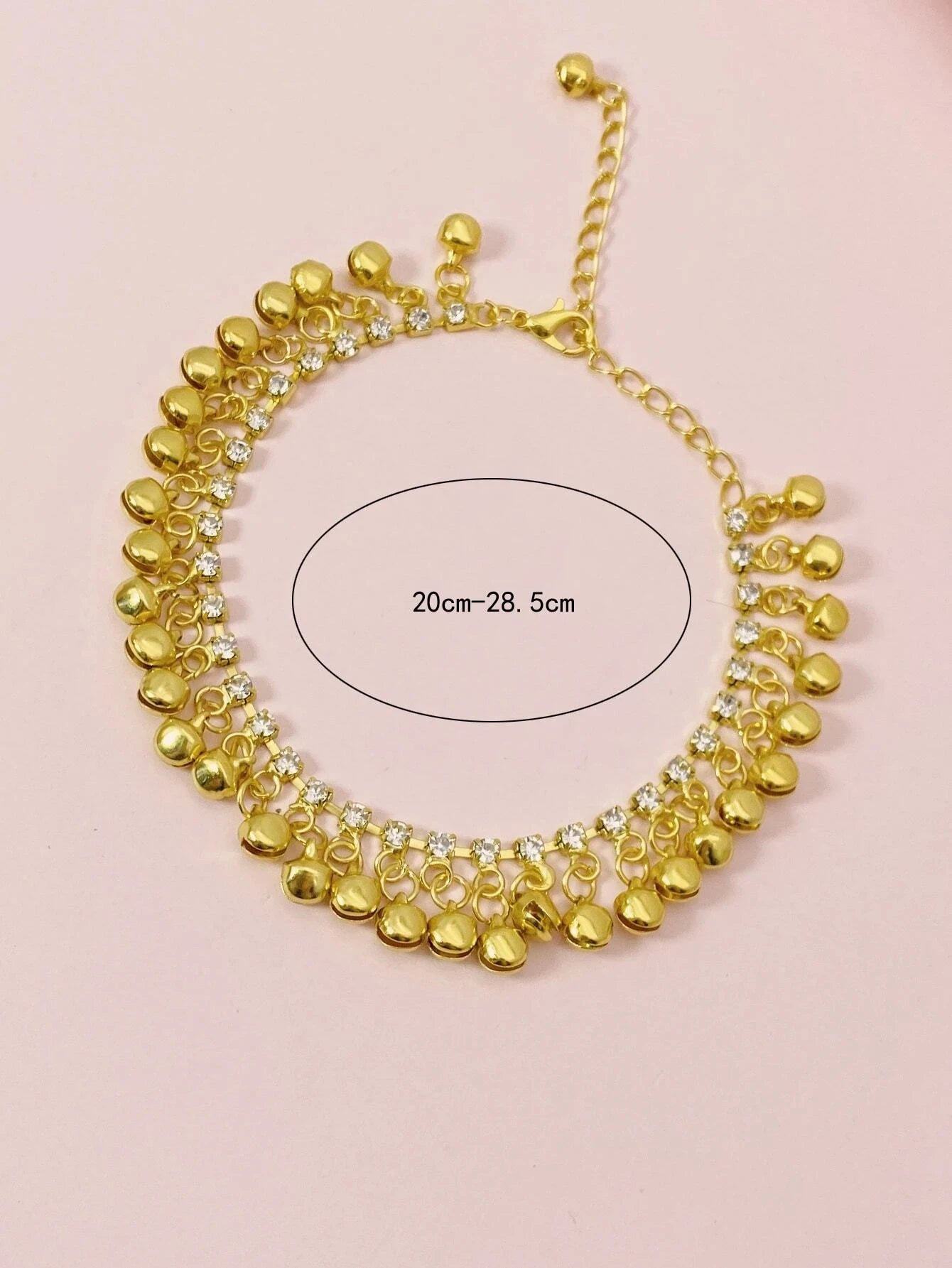 1PC Women's Fashion Trendy Single Row Small Bell Foot Chain Hand Decoration Outdoor Tourism Beach Banquet Party Holiday Gift