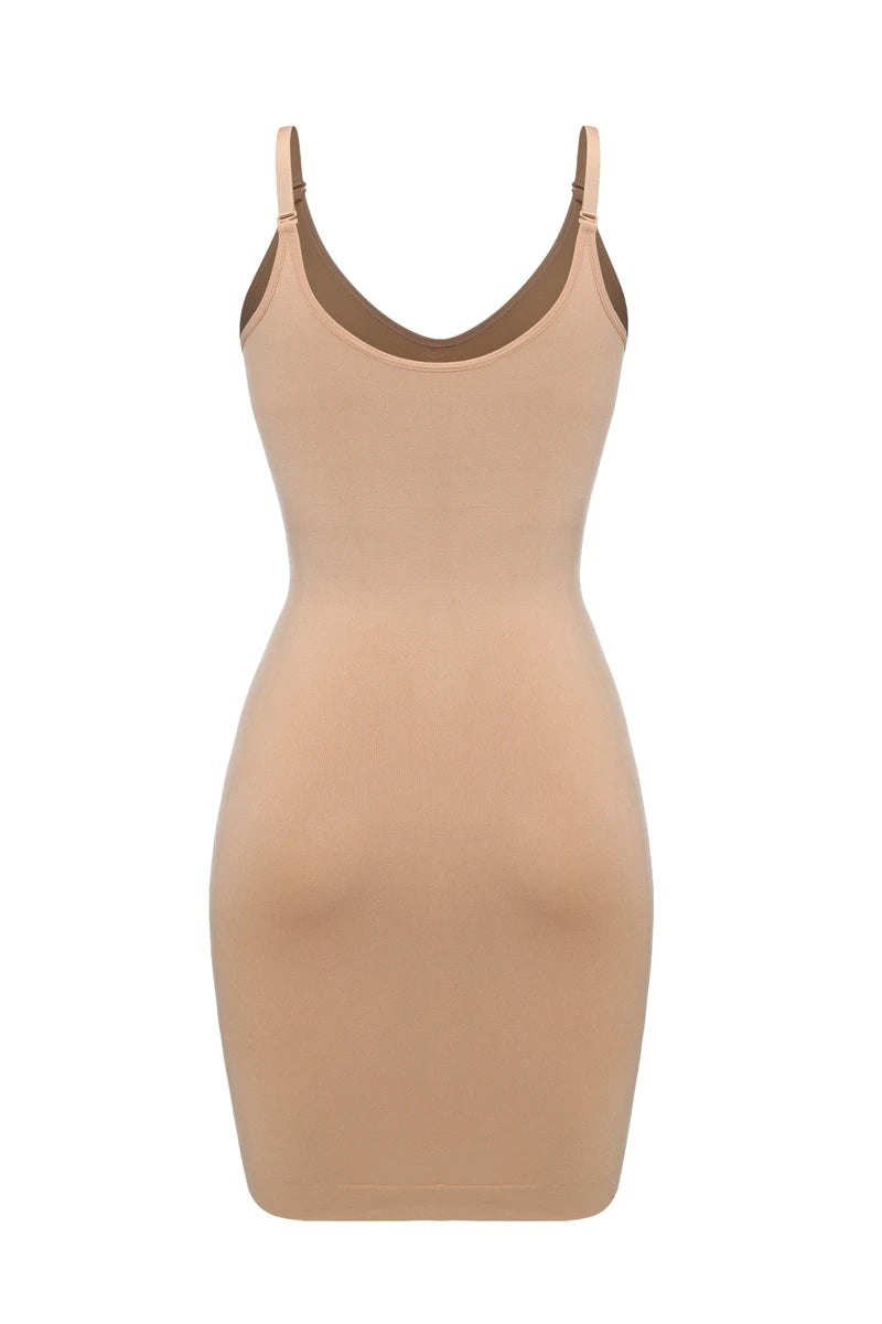 Full Slip Shapewear - V Neck Bodycon Compression Body Shaper