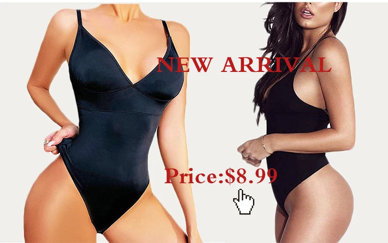 GUUDIA Ribbed Tummy Jumpsuit - Daily Shaper Bodysuit Open Crotch